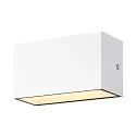 SLV LED Außenwandleuchte SITRA M WL UP/DOWN, IP65 IK05, 20cm, 14W 3000/4000K (CCT Switch) 1700lm 2x95°, weiß