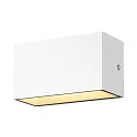 SLV LED Außenwandleuchte SITRA M WL UP/DOWN, IP65 IK05, 20cm, 14W 3000/4000K (CCT Switch) 1700lm 2x95°, weiß