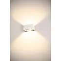 SLV LED Außenwandleuchte SITRA M WL UP/DOWN, IP65 IK05, 20cm, 14W 3000/4000K (CCT Switch) 1700lm 2x95°, weiß