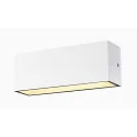SLV LED Außenwandleuchte SITRA L, UP/DOWN, IP65 IK03, 24W 3000/4000K (CCT Switch) 2800lm 2x105°, weiß
