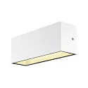 SLV LED Außenwandleuchte SITRA L, UP/DOWN, IP65 IK03, 24W 3000/4000K (CCT Switch) 2800lm 2x105°, weiß