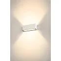 SLV LED Außenwandleuchte SITRA L, UP/DOWN, IP65 IK03, 24W 3000/4000K (CCT Switch) 2800lm 2x105°, weiß