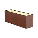 SLV LED Außenwandleuchte SITRA L, UP/DOWN, IP65 IK03, 24W 3000/4000K (CCT Switch) 2800lm 2x105°, rostfarben
