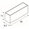 SLV LED Außenwandleuchte SITRA L, UP/DOWN, IP65 IK03, 24W 3000/4000K (CCT Switch) 2800lm 2x105°, rostfarben