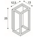 SLV Outdoor LED Wandleuchte QUADRULO WL, IP55 IK04, indirekt, durchverdrahtet, schaltbar, 7.4W 3000K 270lm, anthrazit