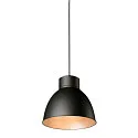 Pendant luminaire PARA DOME E27, black