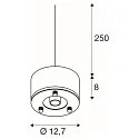SLV Pendant luminaire PARA DOME E27, grey