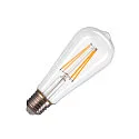 LED Edison-Filament ST58, E27, 7.5W 2700K 800lm 320°, CRi >90, dimmbar, Glas klar
