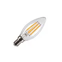 LED Leuchtmittel C35 E14, 4,2W, 2700K, CRI90, 320°, transparent