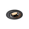 LED Deckeneinbauleuchte NUMINOS® MOVE S, 3000K, 20°, Schwarz / Chrom