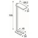 LED Büro-Stehleuchte WORKLIGHT, Up/Down, mit Sensor, 79W 4000K 7600lm 100°/80°, UGR , Schwarz