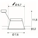 Deckeneinbauleuchte HORN GU10, 25W, blower door getestet, schwarz