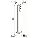SLV Outdoor LED Stehleuchte ESKINA FRAME 125 DOUBLE CCT, IP65 IK06, 125cm, 27W 3000/4000K 95°/95°, verstellbar, anthrazit