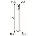 SLV Outdoor LED Stehleuchte ESKINA FRAME 175 DOUBLE CCT, IP65 IK06, 175cm, 27W 3000/4000K 95°/95°, verstellbar, Anthrazit