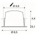 SLV LED Deckeneinbauleuchte NUMINOS® XS, 2700K, 55°, Weiß