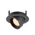 SLV LED Ceiling recessed luminaire NUMINOS® GIMBLE XS, 2700K, 40°, black