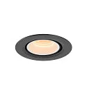 SLV LED Deckeneinbauleuchte NUMINOS® GIMBLE XS, 2700K, 55°, Schwarz / Weiß