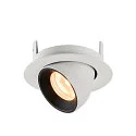 SLV LED Deckeneinbauleuchte NUMINOS® GIMBLE XS, 2700K, 20°, Weiß / Schwarz