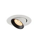 SLV LED Deckeneinbauleuchte NUMINOS® GIMBLE XS, 2700K, 20°, Weiß / Schwarz