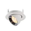 SLV LED Ceiling recessed luminaire NUMINOS® GIMBLE XS, 2700K, 20°, white/chrome