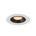 SLV LED Deckeneinbauleuchte NUMINOS® GIMBLE XS, 2700K, 40°, Weiß / Schwarz