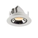 SLV LED Deckeneinbauleuchte NUMINOS® GIMBLE XS, 2700K, 40°, Weiß / Chrom