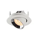SLV LED Deckeneinbauleuchte NUMINOS® GIMBLE XS, 2700K, 40°, Weiß / Chrom