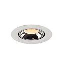 SLV LED Deckeneinbauleuchte NUMINOS® GIMBLE XS, 2700K, 55°, Weiß / Chrom