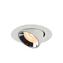 SLV LED Deckeneinbauleuchte NUMINOS® GIMBLE XS, 2700K, 55°, Weiß / Chrom
