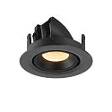 SLV LED Ceiling recessed luminaire NUMINOS® GIMBLE XS, 3000K, 40°, black