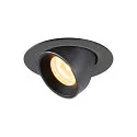 LED Ceiling recessed luminaire NUMINOS® GIMBLE XS, 3000K, 55°, black