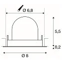 SLV LED Ceiling recessed luminaire NUMINOS® GIMBLE XS, 3000K, 55°, black/chrome