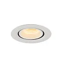 SLV LED Deckeneinbauleuchte NUMINOS® GIMBLE XS, 3000K, 20°, weiß