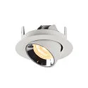 SLV LED Ceiling recessed luminaire NUMINOS® GIMBLE XS, 3000K, 40°, white/chrome