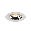 SLV LED Ceiling recessed luminaire NUMINOS® GIMBLE XS, 3000K, 40°, white/chrome