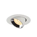 SLV LED Ceiling recessed luminaire NUMINOS® GIMBLE XS, 3000K, 40°, white/chrome