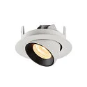SLV LED Deckeneinbauleuchte NUMINOS® GIMBLE XS, 3000K, 55°, Weiß / Schwarz
