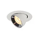 LED Ceiling recessed luminaire NUMINOS® GIMBLE XS, 3000K, 55°, white/chrome