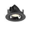 SLV LED Ceiling recessed luminaire NUMINOS® GIMBLE XS, 4000K, 20°, black/chrome