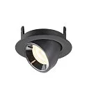 SLV LED Ceiling recessed luminaire NUMINOS® GIMBLE XS, 4000K, 20°, black/chrome