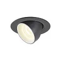 LED Ceiling recessed luminaire NUMINOS® GIMBLE XS, 4000K, 40°, black/white
