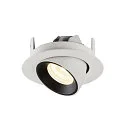 SLV LED Ceiling recessed luminaire NUMINOS® GIMBLE XS, 4000K, 20°, white/black