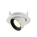 SLV LED Ceiling recessed luminaire NUMINOS® GIMBLE XS, 4000K, 20°, white/black