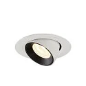 SLV LED Ceiling recessed luminaire NUMINOS® GIMBLE XS, 4000K, 20°, white/black