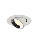 SLV LED Ceiling recessed luminaire NUMINOS® GIMBLE XS, 4000K, 20°, white/chrome