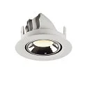 SLV LED Deckeneinbauleuchte NUMINOS® GIMBLE XS, 4000K, 40°, Weiß / Chrom