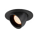 LED Ceiling recessed luminaire NUMINOS® GIMBLE S, 2700K, 20°, black