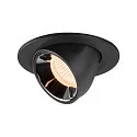 LED Ceiling recessed luminaire NUMINOS® GIMBLE S, 2700K, 20°, black/chrome