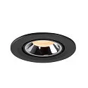 SLV LED Deckeneinbauleuchte NUMINOS® GIMBLE S, 2700K, 40°, Schwarz / Chrom