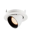 SLV LED Deckeneinbauleuchte NUMINOS® GIMBLE S, 2700K, 40°, Weiß / Schwarz
